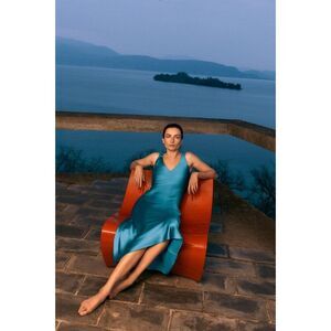 Zara Womens Midi Dress XS Blue Turquoise Midi Satin Sleeveless 2770/399 NWT